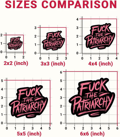 3 Pcs Fuck The Patriarchy Sticker, Bumper Sticker Feminism, Destroy The Patriarchy, Political Bumper Stickers - Vinyl Sticker 3 Inches for Water Bottles Laptop Phone Car Window Helmet