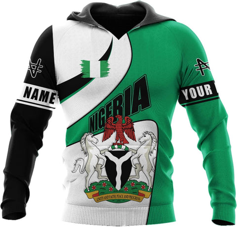 AOVL Personalized Nigeria Shirts Nigerian Flag Shirts Nigeria Flag Nigerian Pride Gift T-Shirt Nigerian Pride Shirt 3D S-5XL
