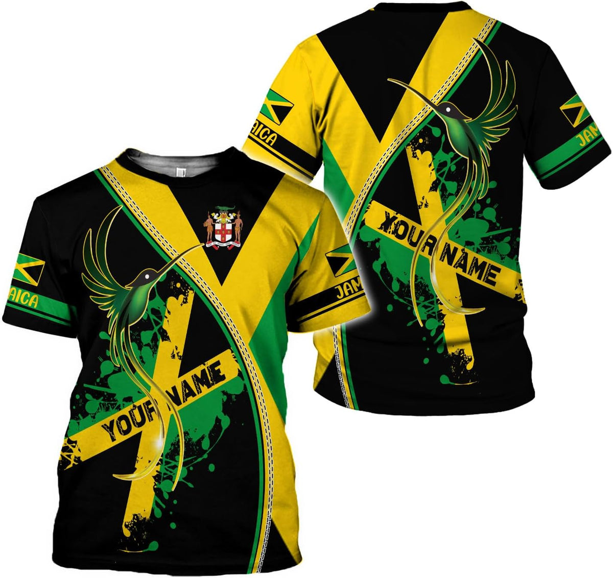 Suseaz Custom Jamaica Shirts for Women and Mens - Personalized Jamaica Flag Shirt Gift for Jamaica Men