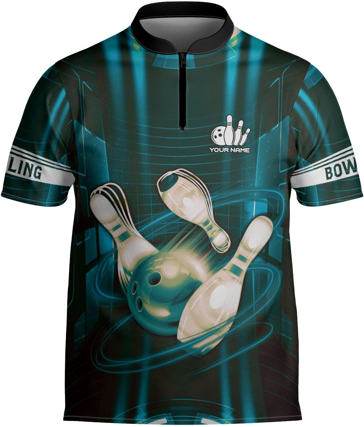 mostprints Personalized Bowling Jersey Gift 3D Custom Bowling Shirts for Team Name Bowl Bowler Shirt Unisex Cool Men Women