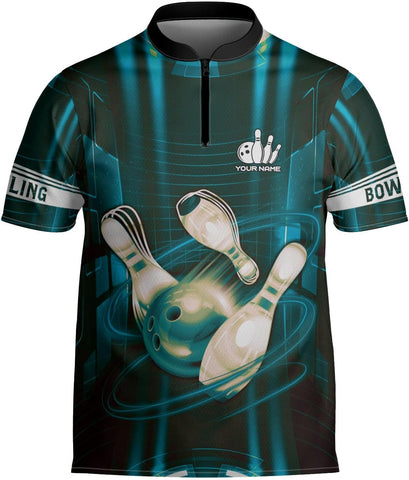 mostprints Personalized Bowling Jersey Gift 3D Custom Bowling Shirts for Team Name Bowl Bowler Shirt Unisex Cool Men Women