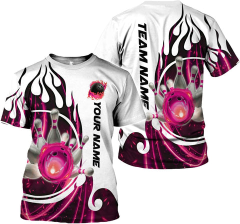 Mostprints Personalized Name Bowling Shirts for Men and Women 3D, Bowling Shirts for Team Bowling, Bowling Shirts Gift