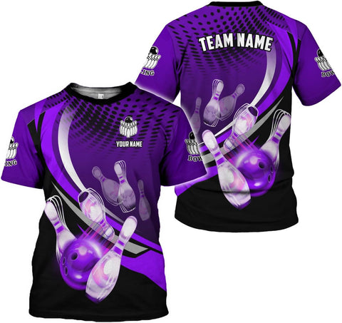 Rivelus Personalized Name Bowling Shirts for Men and Women 3D, Bowling Shirts for Team Bowling, Bowling Shirts Gift 4