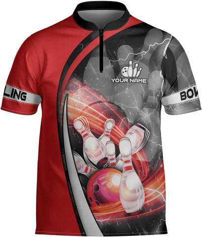 Homedesign Personalized Bowling Jersey Gift 3D Custom Bowling Shirts for Team Name Bowl Bowler Shirt Unisex Cool Men Women