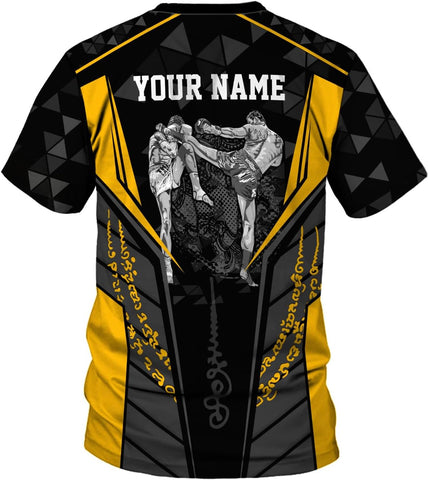 Mostprints Personalized Muay Thai Shirt 3D, Custom Name Muay Thai Shirts for Men, Muay Thai Unisex Shirt size S-5XL
