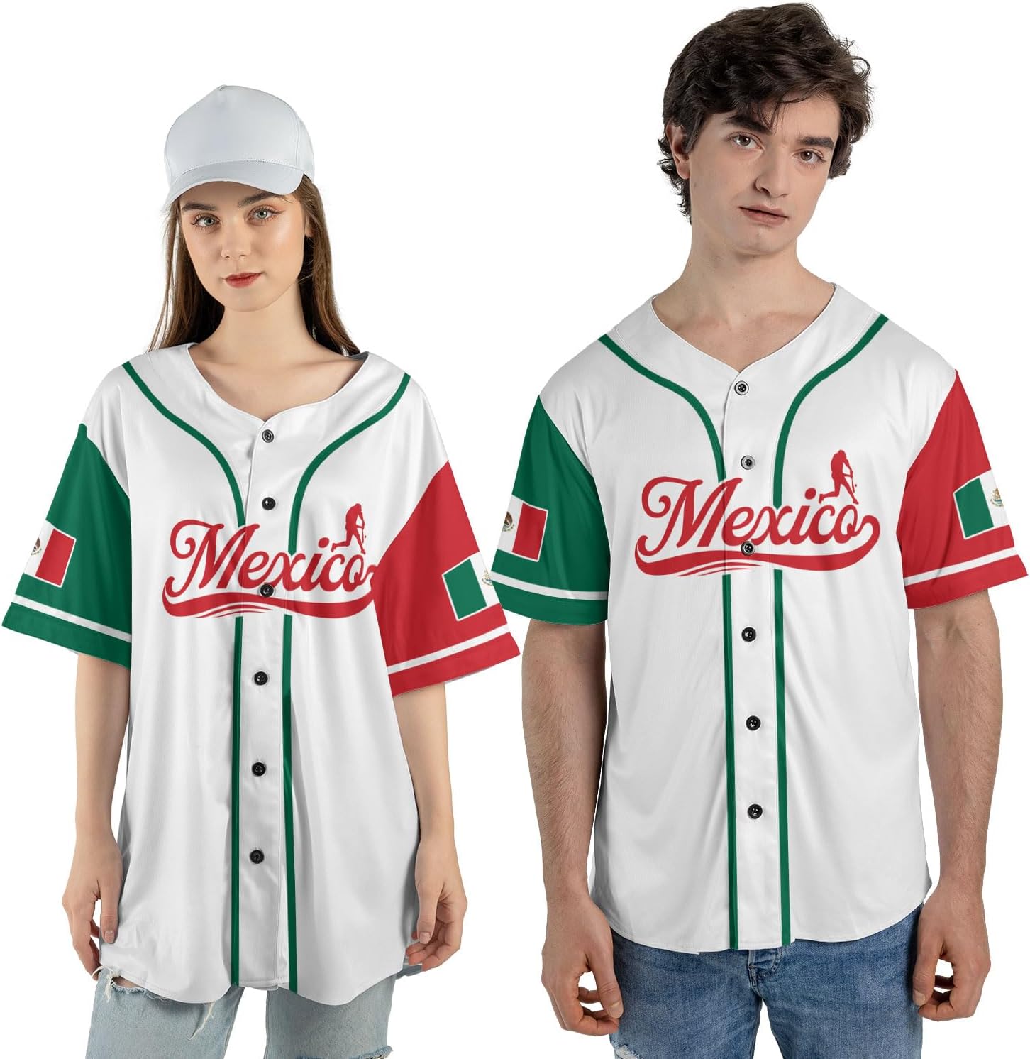 Mostprints Custom Mexico Baseball Jerseys Mexican Eagle & Flag Shirt for Teams, Mexico Shirts for Men & Women Size S-5XL