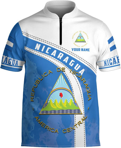 Rivelus Customized Nicaragua Jersey Shirt for Men Women Personalized Nicaraguan Jerseys with Name Nicaragua Shirts Unisex
