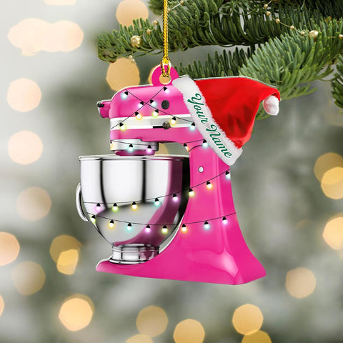 Custom Baking Mixer Lights 2D Flat Ornament Customized Stand Mixer Mica Christmas Ornaments Love Cooking Xmas Keepsake Gift Ideas Gifts for Chef Lovers Gift (BM2)