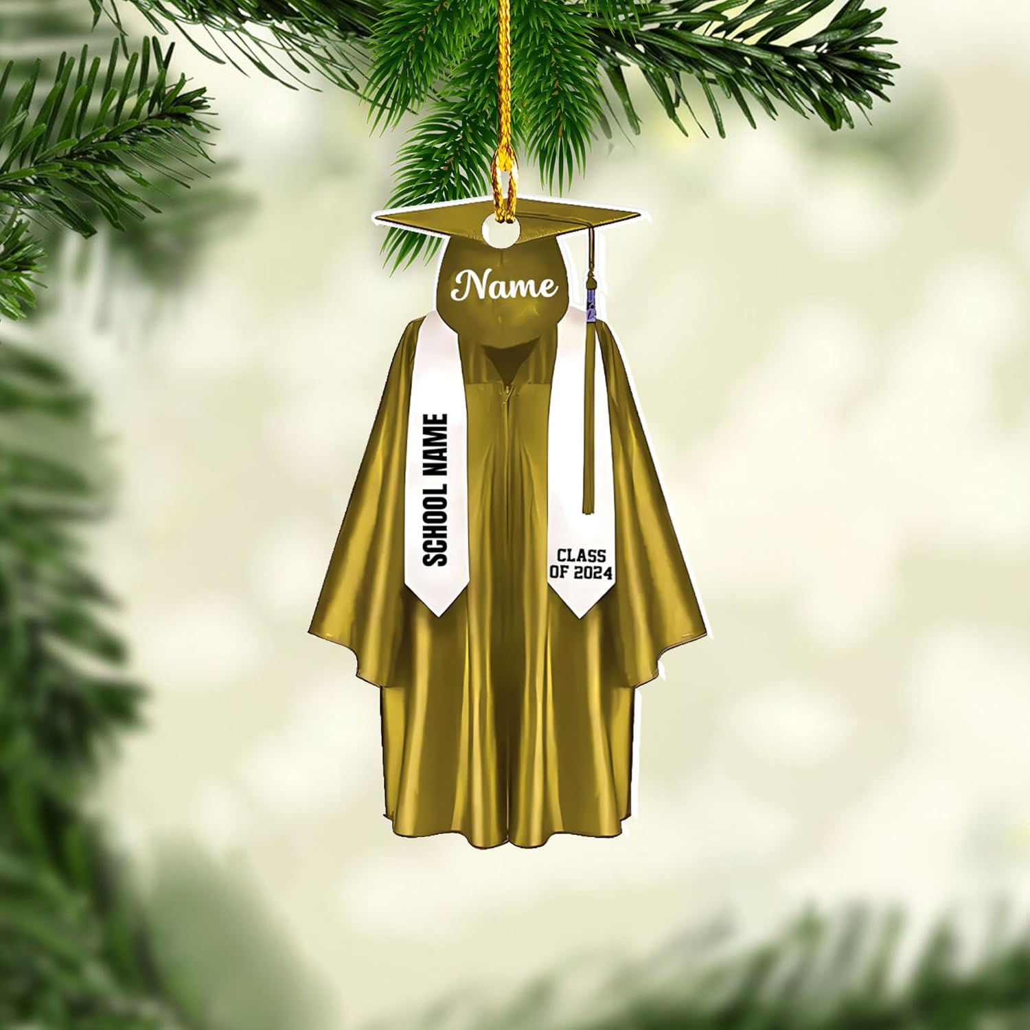 AOVL Graduation Ornament, Graduation Ornaments Class of 2023, Graduation Cap and Scroll Xmas Gift, Graduation Christmas Xmas Tree Ornaments, Gifts for Graduate, School Ornaments (DGRA5)