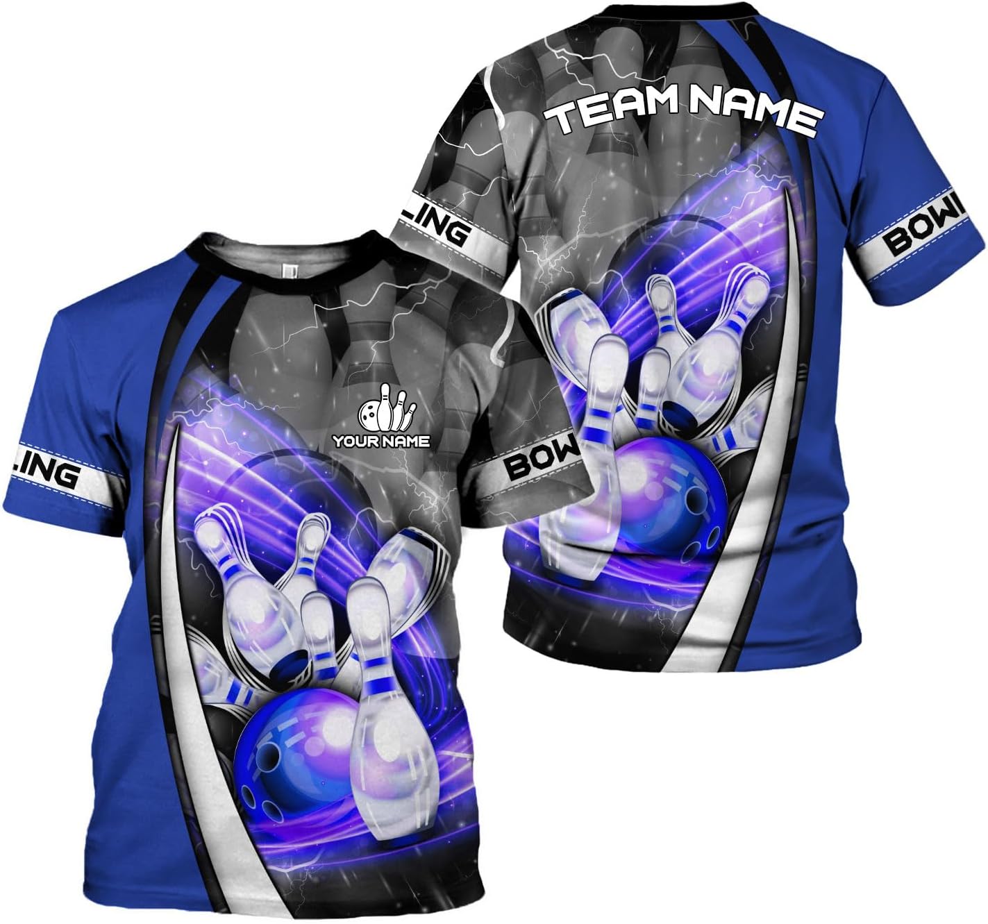 HomeDesign Personalized Name Bowling Shirts for Men & Women, Bowling Shirts for Team Bowling, Bowling Shirts Gift Unisex