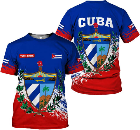 MoonArt Personalized Name Cuba Shirt 3D, Cuban Tshirts for Men and Women, Cuba Flag Shirt, Sweatshirt, Hoodies, Zip Hoodies