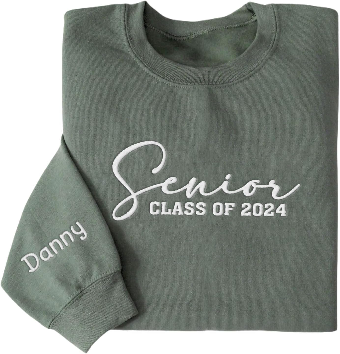 AOVL Personalized 2024 Embroidered Sweatshirt - Graduation Class Of 2024 Senior Class Embroidered Sweatshirt