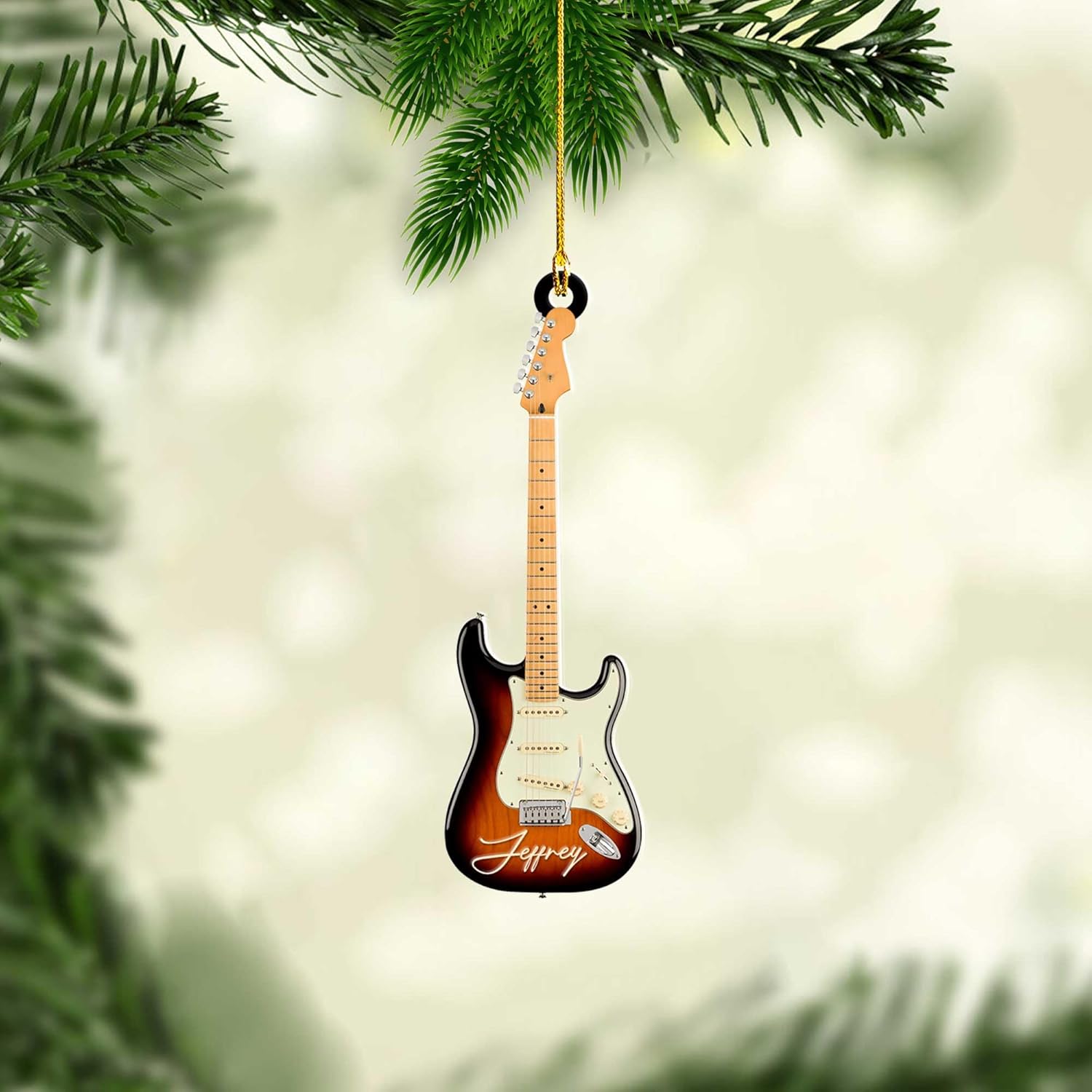 Personalized Guitar Ornament, Electric Guitar Ornament, Guitar Christmas Ornaments 2024, Acoustic Guitar Christmas Ornament, Guitar Christmas Ornaments Guitarist Gift Musical Instruments Xmas (G14)
