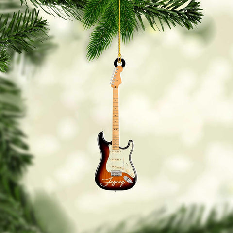 Personalized Guitar Ornament, Electric Guitar Ornament, Guitar Christmas Ornaments 2024, Acoustic Guitar Christmas Ornament, Guitar Christmas Ornaments Guitarist Gift Musical Instruments Xmas (G14)