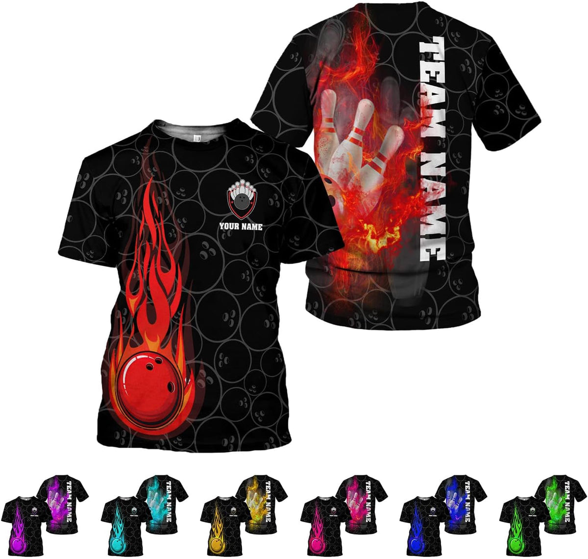 Custom Bowling Shirts, Personalized Name Bowling Shirts Unisex, Bowling Jerseys for Men & Women, Team Bowling Shirt Gift