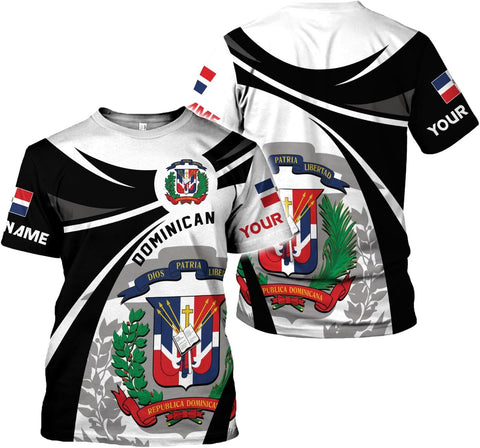 Ligthuy Personalized Dominican Shirt 3D, Dominican Republic Shirts, Dominican Flag Unisex Republica Dominicana Shirt S-5XL