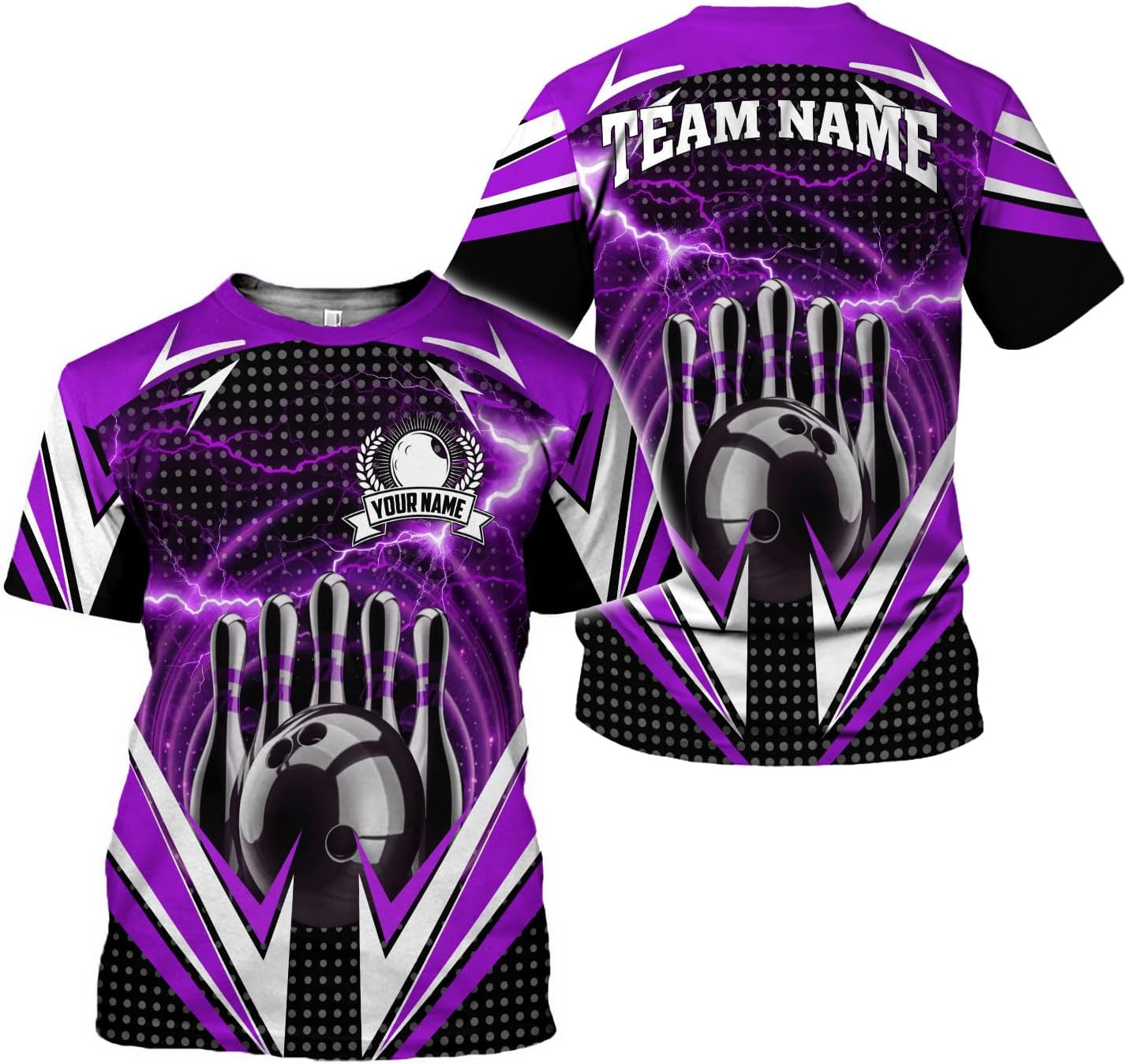Rivelus Personalized Name Bowling Shirts for Men and Women 3D, Bowling Shirts for Team Bowling, Bowling Shirts Gift