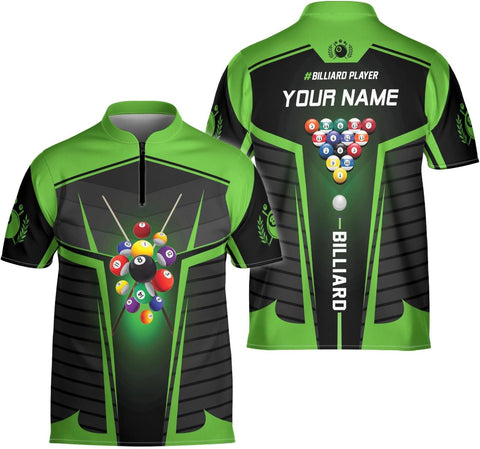 Artparel Personalized Billiard Jersey 3D Billiard Shirts for Men Billiard Bowling Jersey Billiards 9 Ball Pool Shirts for Men