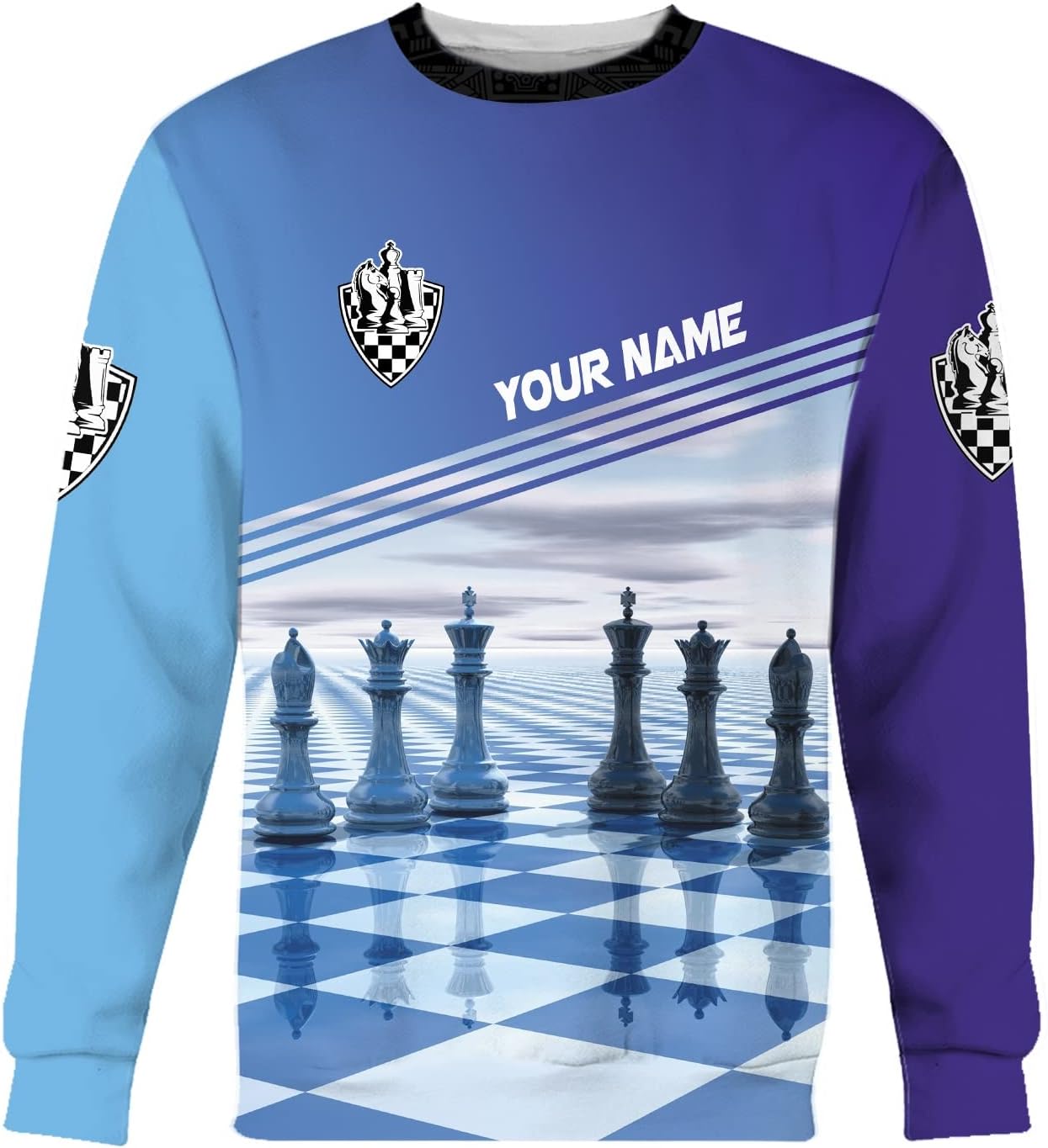 Personalized Name Chess 3D Full Color Shirt, Custom Name Chess 3D Shirt for Men, Women, Chess Lover, USA Chess Shirt