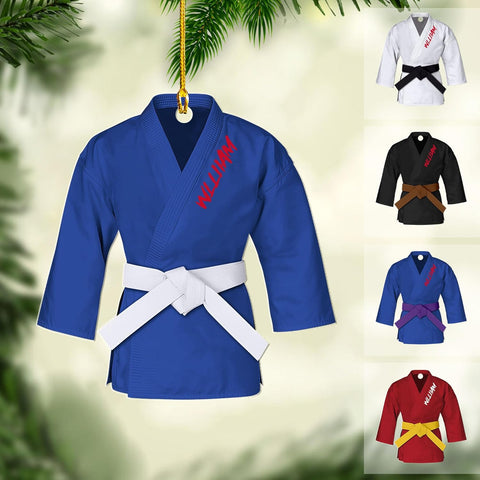 Artparel Personalized Karate Ornament Karate Uniform Ornaments Gifts for Karate Lovers Karate Gift Christmas Ornament 2024 Taekwondo Ornament Jiu Jitsu Ornament Gift for Karate (KRT7)