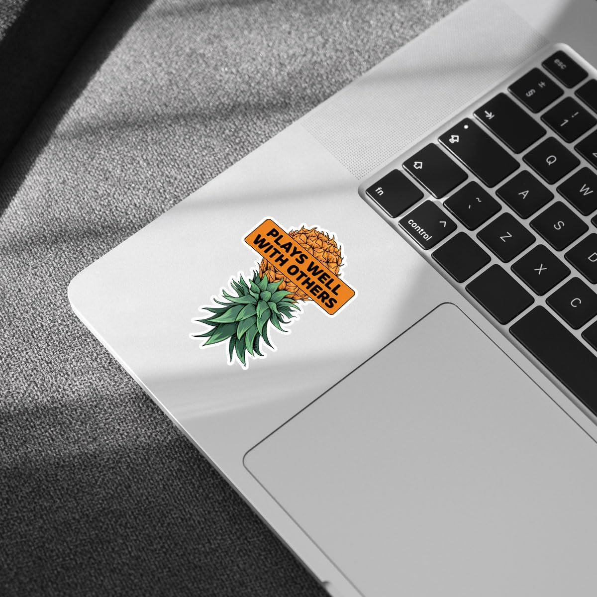 3 Pcs Plays Well with Others Sticker, Upside Down Pineapple Stickers, Aloha Pineapple Vinyl Stickers 3 Inches for Water Bottle, Laptop, Phone, Car, Helmet