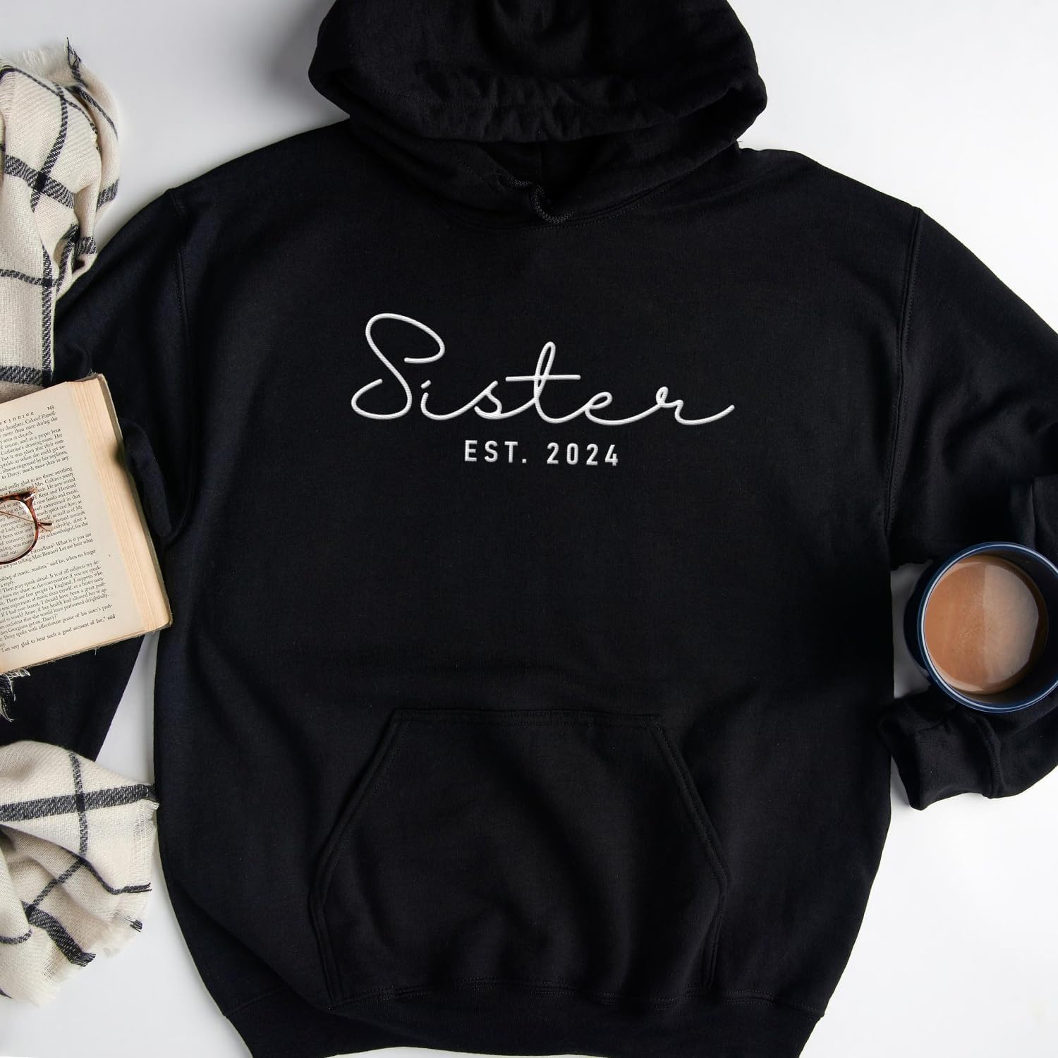 Sister Personalized Embroidered Sweatshirt, Big Sis, Little Sister Hoodies, Gifts For Sister, Sister Siblings Matching Shirt
