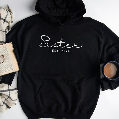 Sister Personalized Embroidered Sweatshirt, Big Sis, Little Sister Hoodies, Gifts For Sister, Sister Siblings Matching Shirt