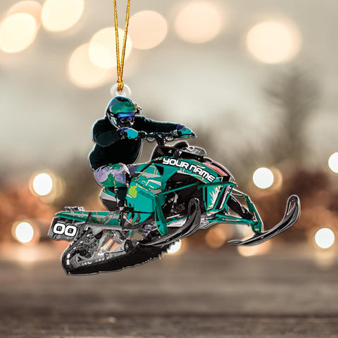RoyalBro Personalized Snowmobile Ornament Snowmobile Gear Shoes Christmas Ornament for Snowmobile Lovers, Snowmobile Christmas Ornament Gift for Snowmobile Lovers (Style 1)