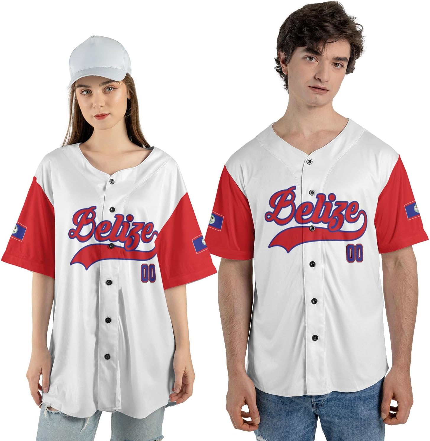 Personalized Belize Baseball Jersey Shirt, Belizean Flag Jersey, Belizean Pride Jersey for Men and Women