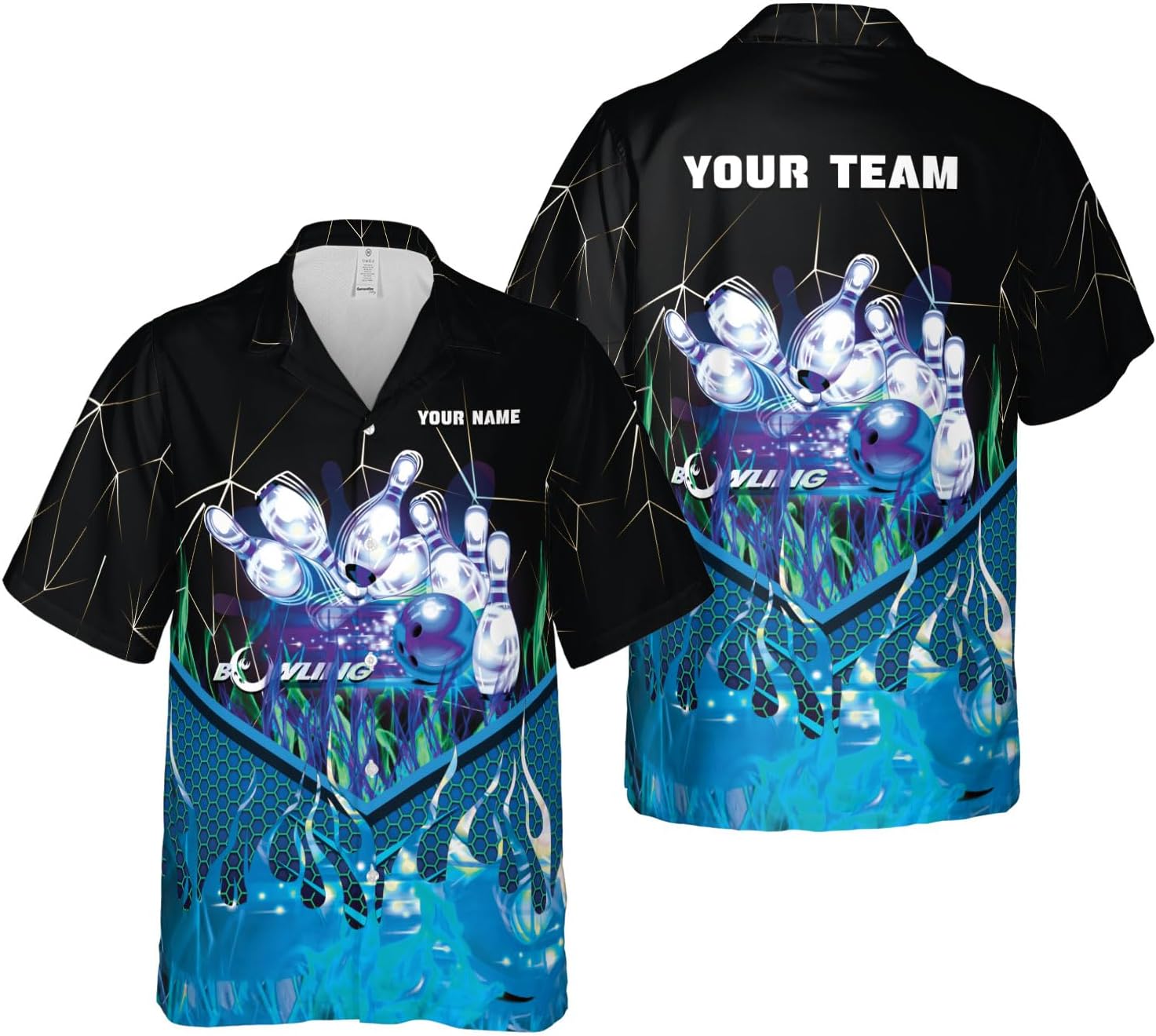 Mostprints Personalized Name Bowling Hawaii Shirts for Men and Women 3D, Bowling Shirts for Team Bowling, Bowling Shirts Gift