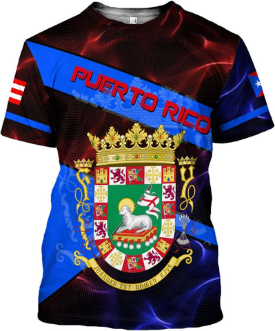 Mostprints Personalized Name Puerto Rico Shirt, Customized Puerto Rico Shirts for Men and Women, Puerto Rico Flag T-Shirt3