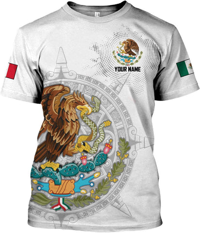 Mostprints Personalized Name Mexican Shirts for Men 3D Customized Mexico Shirts for Men Mexico Shirts for Women Mexico Shirt