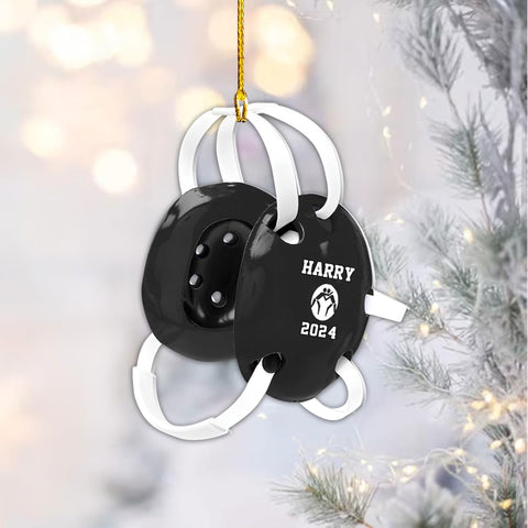 Artparel Personalized Wrestling Ornament Wrestling Helmet Ornaments Wrestling Christmas Ornament Gift for Wrestling Player Wrestling Christmas Tree Ornaments for Boys or Girls (Wrestling 2)