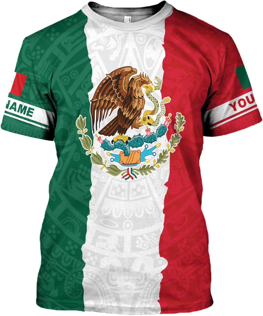 Royal Fight Personalized Mexico Shirts, Mexican Shirts for Men, Customized Mexico T-Shirt for Men, Mexico Eagle Flag Shirt