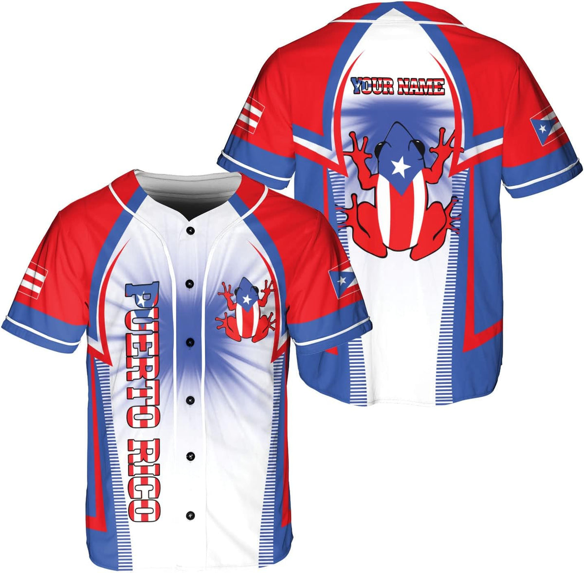 Mostefy Personalized Puerto Rico Baseball Shirt, Customized Team Name Puerto Rican Baseball Jersey for Men and Women S-5XL
