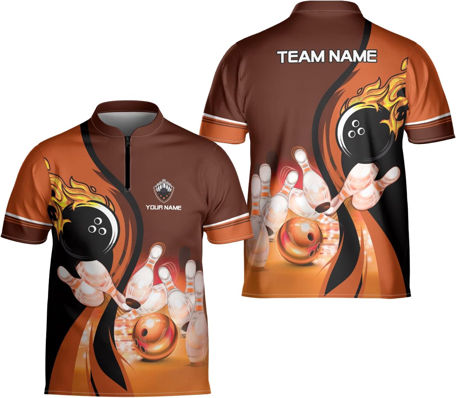 Artparel Personalized Name Bowling Jersey 3D, Custom Bowling Shirts for Team, Bowling Shirt Unisex for Men & Women