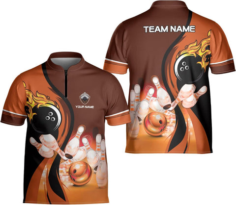 Artparel Personalized Name Bowling Jersey 3D, Custom Bowling Shirts for Team, Bowling Shirt Unisex for Men & Women