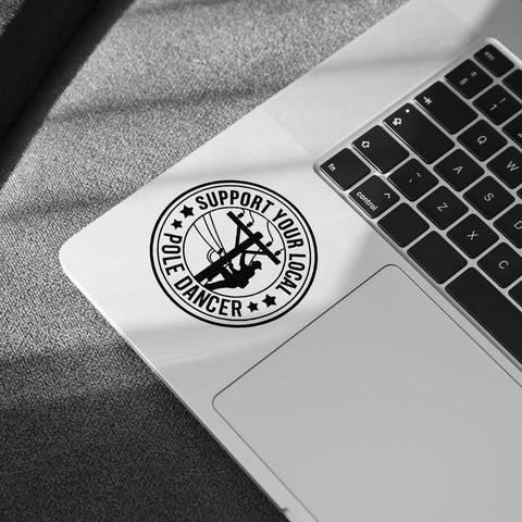 3 Pcs Support Your Local Pole Dancer Sticker, Lineman Sticker, Electrician Lineworker Gift, Funny Lineman Vinyl Decal for Electricians, Utility Workers, Toolbox, Car, Laptop 3 inches