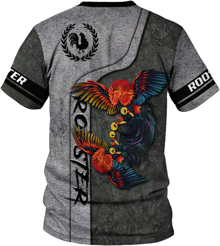 Mostefy Personalized Name Rooster Shirt 3D, Rooster Shirts for Men, Chicken Tshirts Shirts for Women, Funny Chicken Shirts
