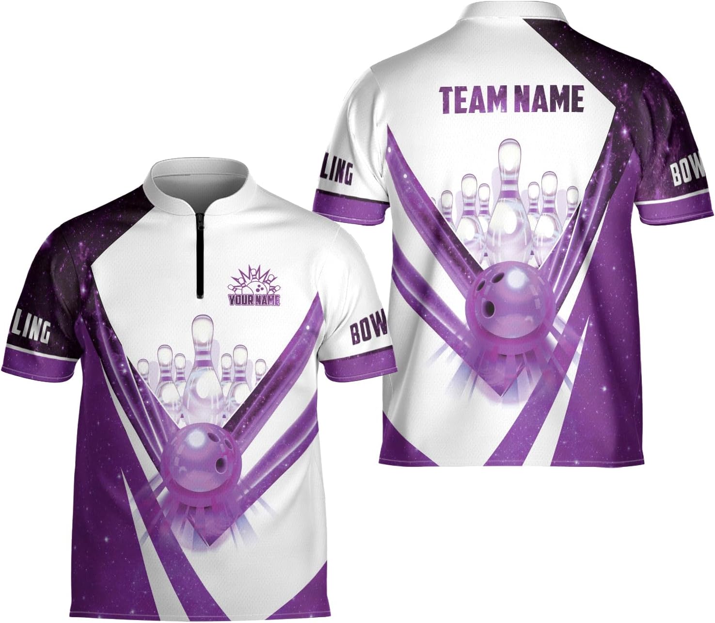 Artparel Personalized Name Bowling Jersey 3D, Custom Bowling Shirts for Team, Bowling Shirt Unisex for Men & Women