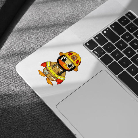 (3Pcs) Duck Fireman Sticker, Duck Firefighter Outfit Bumper Sticker, Yellow Duck Cool Vinyl Sticker, Find The Duck Vinyl Sticker - Stickers for Laptop Water Bottle Phone Car Window Helmet 3 Inches