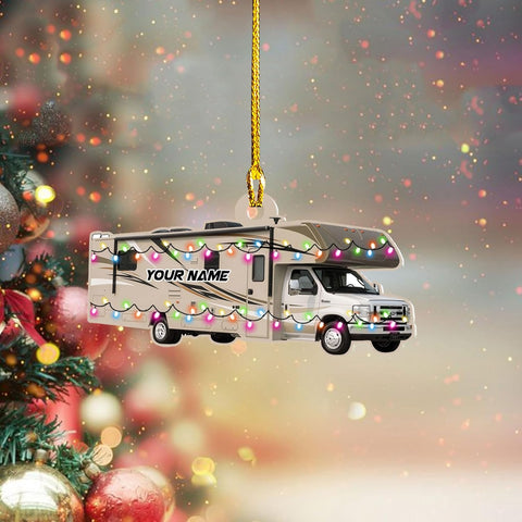 Artparel Personalized Camping Ornaments, Camping Christmas Ornaments, Camper Christmas Ornaments, Camping Ornaments for Christmas Tree, Camper Tree Ornament, Camper Gingerbread (CP13)