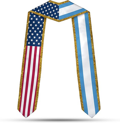 Custom NAME Guatemalan American Graduation Stole 2025, Guatemala Graduation Sash, Grad Accessories