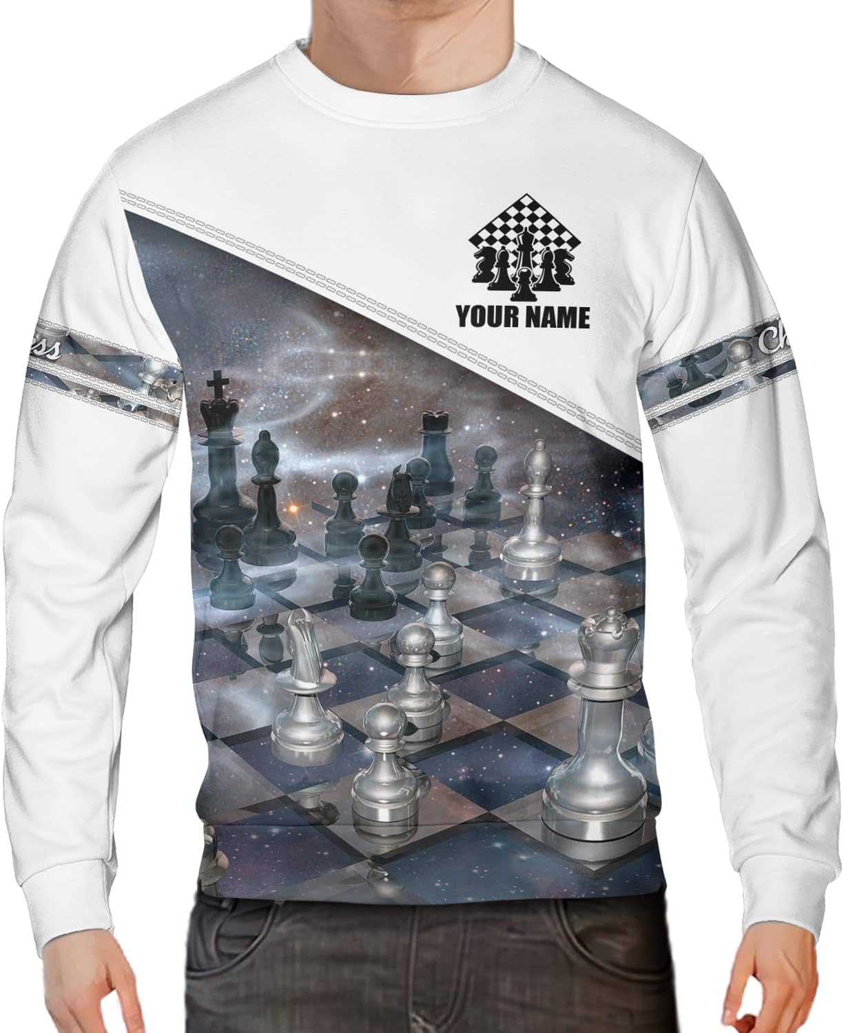 Personalized Name Chess 3D Full Color Shirt, Custom Name Chess 3D Shirt for Men, Women, Chess Lover, USA Chess Shirt