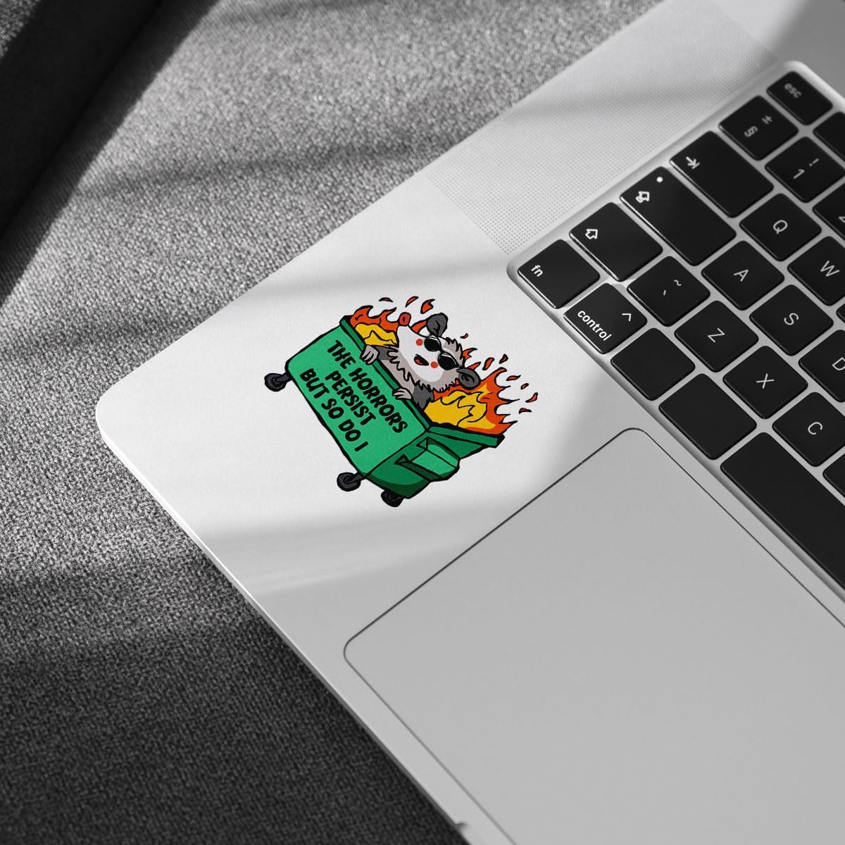 3 Pcs The Horrors Persist but So Do I Sticker, Funny Possum Horror Stickers Mental Health, The Horrors Persist but So Do I Stickers for Laptop Water Bottle Phone Car Helmet Hard Hat Gifts 3"x3"