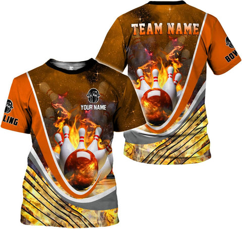 Rivelus Personalized Name Bowling Shirts for Men and Women 3D, Bowling Shirts for Team Bowling, Bowling Shirts Gift 4