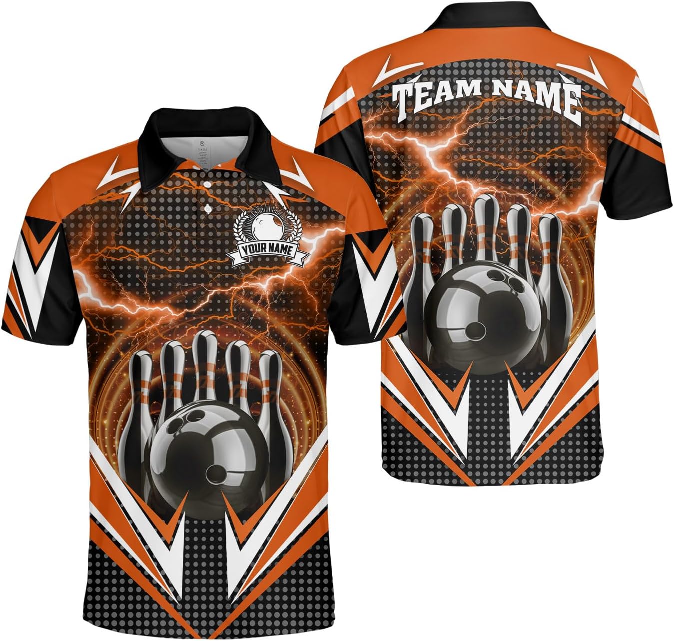 Ligthuy Personalized Name Bowling Polo Shirts 3D for Men and Women, Bowling Shirt, Bowling Shirts for Men Team Bowling Shirt