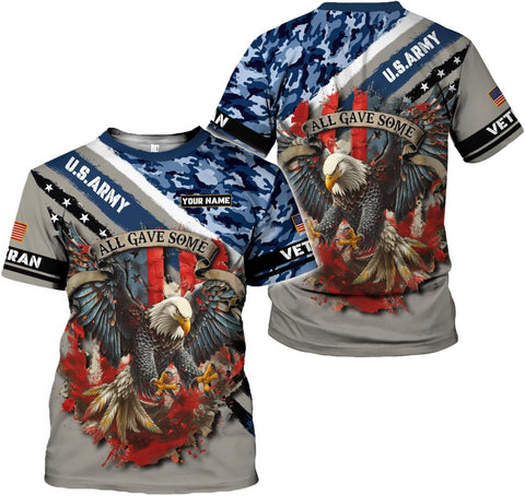 LigtHuy Personalized Name Veteran Shirt 3D, Us Army Shirt, Veteran Shirts, Veteran Shirts for Men, Veteran T Shirts for Men