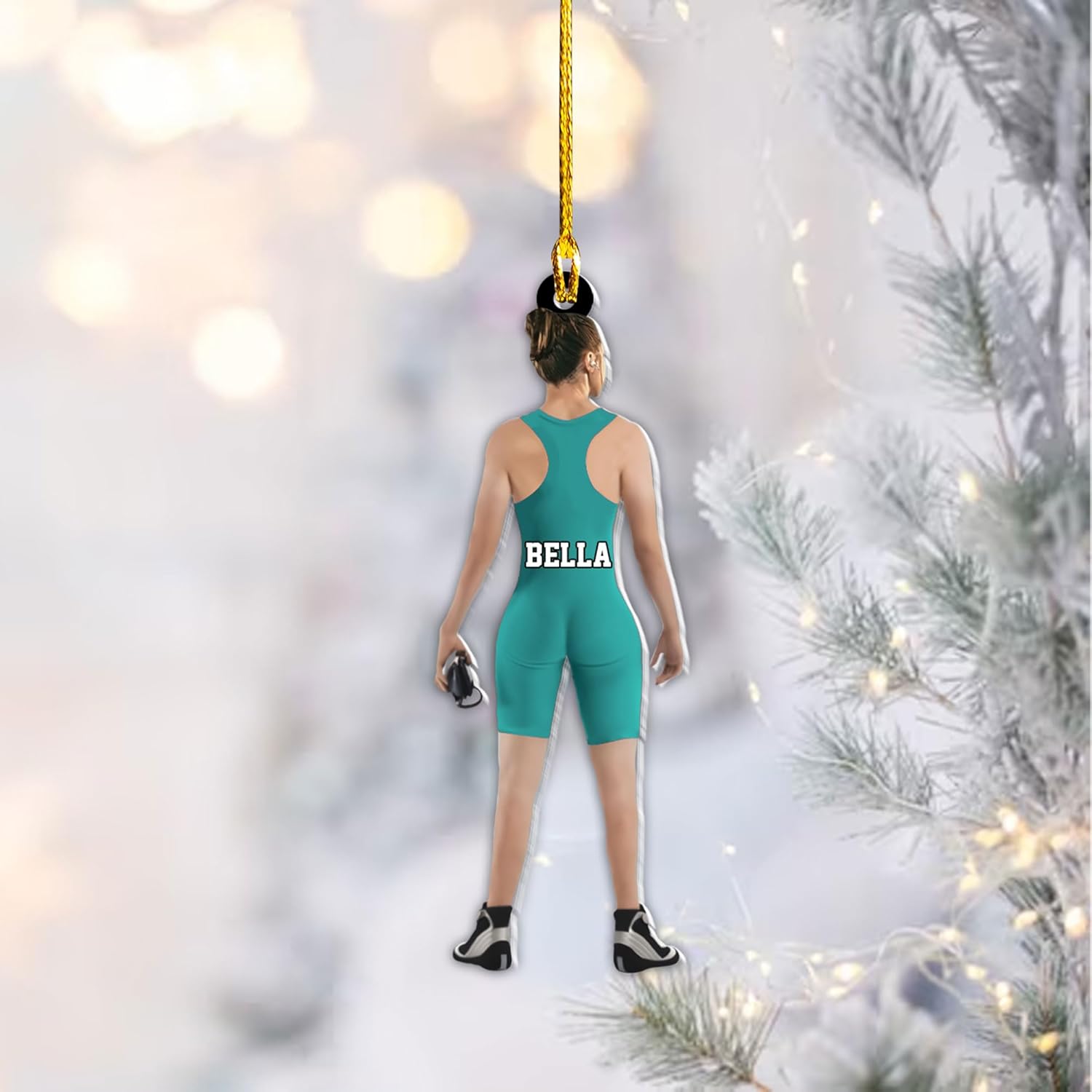 Artparel Personalized Wrestling Ornament Wrestling Helmet Ornaments Wrestling Christmas Ornament Gift for Wrestling Player Wrestling Christmas Tree Ornaments for Boys or Girls (Wrestling 4)