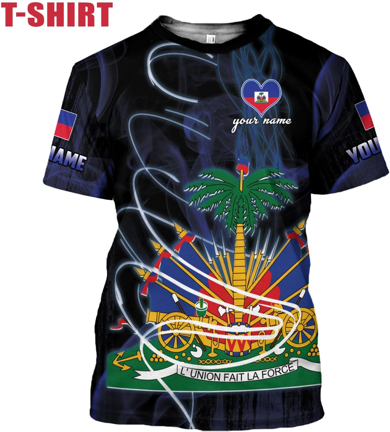 Ligthuy Personalized Haiti Shirt 3D, Haitians Flag Pride Shirt, Haiti Shirts for Men & Women, Haitian Pride Tshirt S-5XL